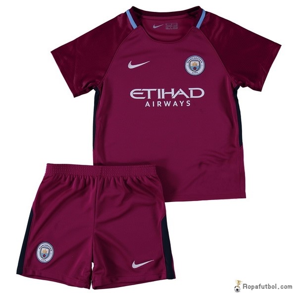 Camiseta Manchester City Replica Segunda Ropa Niños 2017/18